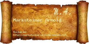 Marksteiner Arnold névjegykártya