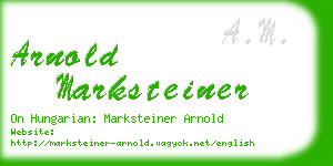 arnold marksteiner business card